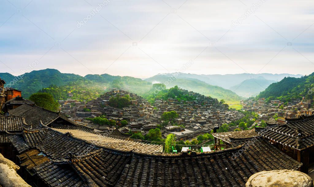 Xijiang miao village, largest village in Guizhou Miao ethnic minority