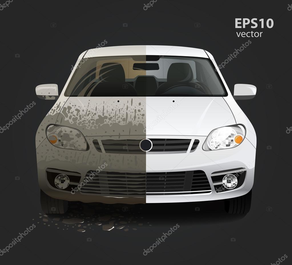 Dirty car wash service Stock Vector by ©OlegErin 95669998