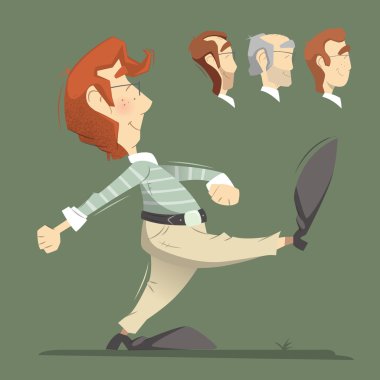 Walking man illustration