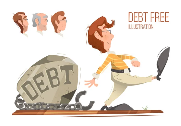 Liberté sans dette — Image vectorielle