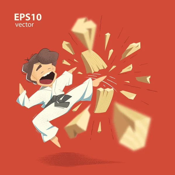 Illustration Karate-Kind — Stockvektor