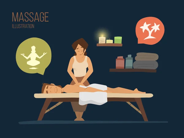Spa massage spa massage — Stock Vector