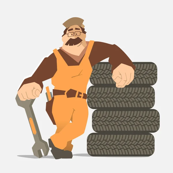 Car tire tyre service — 图库矢量图片