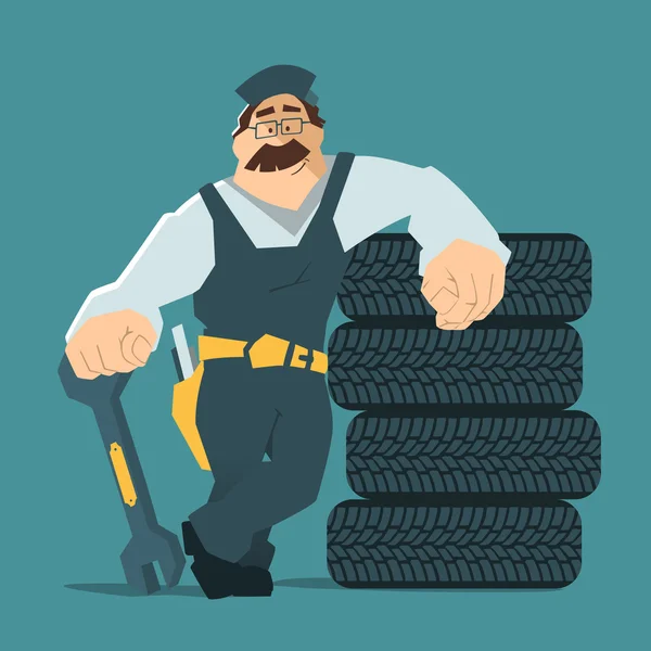 Car tire tyre service — 图库矢量图片