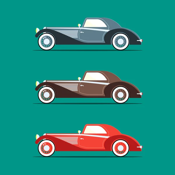 Retro car in flat style — Stock Vector