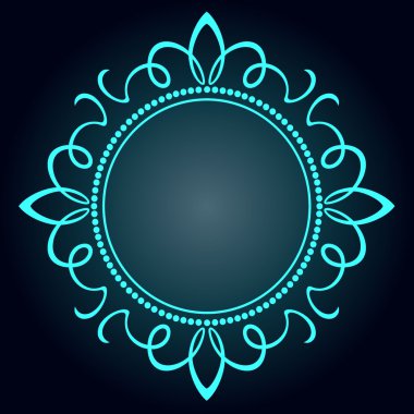 Antika rokoko stili dekoratif desenli retro süsleme işlemeli vektör vintage sınır çerçevesi