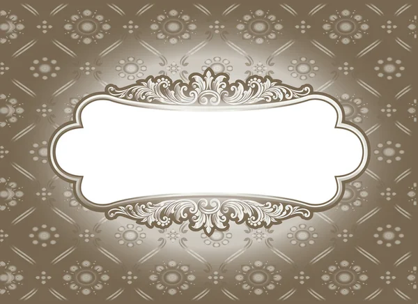 Vector vintage border frame engraving with retro ornament Vector illustration — Stock Vector