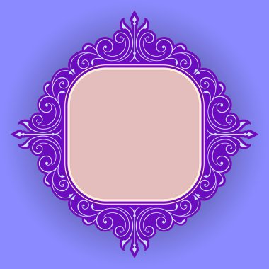 Antika rokoko tarzı dekoratif tasarım retro süsleme desenli oyma vektör vintage kenarlık çerçeve logosu