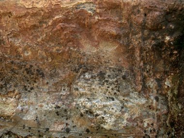 çatlaklar ve çizik izleri çimento duvar üzerinde kahverengi alçı