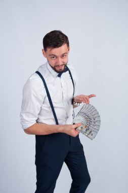 Dolar ile neşeli adam