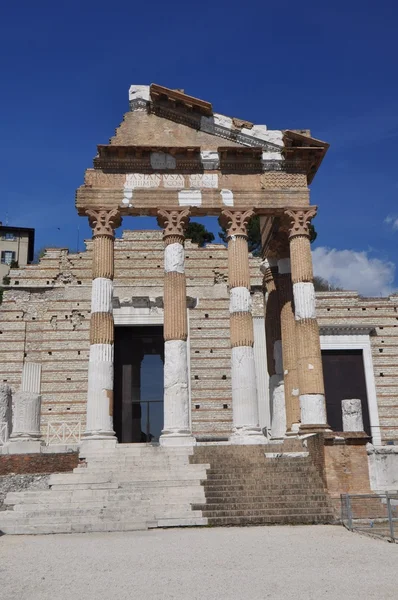 Capitolium in the Roman forum, Brescia, Italy — Stock Photo, Image