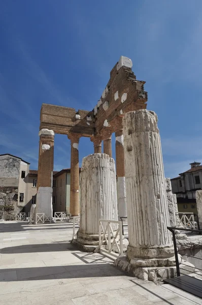 Capitolium in het Romeinse forum, Brescia, Italië — Stockfoto