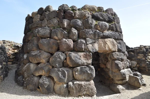 Su Nuraxi archeologische site in Barumini, Sardinië Rechtenvrije Stockafbeeldingen