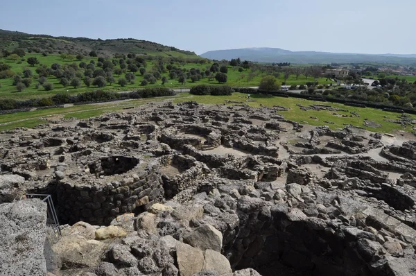 Su Nuraxi archeologische site in Barumini, Sardinië Stockfoto