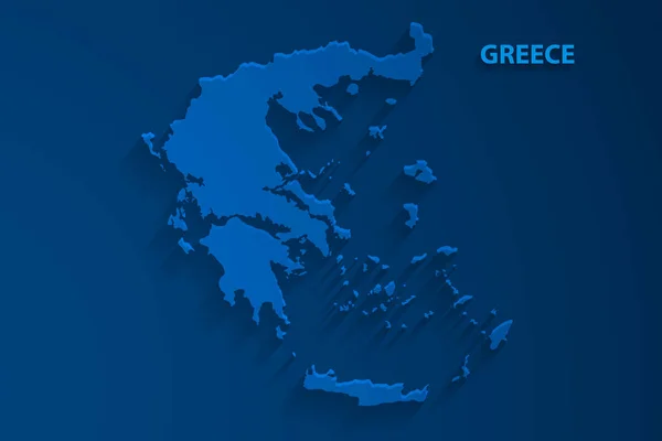 Синий Фон Карты Греции Вектор Иллюстрация Файл Eps — стоковый вектор