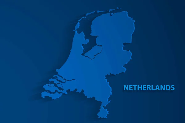 Голубой Фон Карты Нидерландов Вектор Иллюстрация Файл Eps — стоковый вектор
