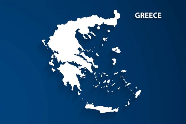 Греция Карта Синим Фоном Вектор Иллюстрация Eps Файл — стоковый вектор