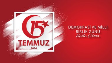 15 Temmuz demokrasisi ve ulusal birlik günü, vektör, illüstrasyon, eps dosyası