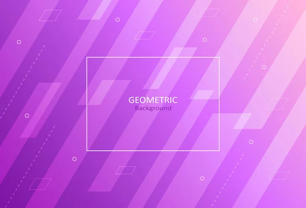 紫色のグラデーションの背景に幾何学的形状を抽象化 フレーム付きの要素デザインとテキスト用のスペースをコピーします ベクターイラスト — ストックベクタ