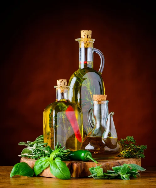 Extra Virgin Olive Oil in Bottles — Stock Photo, Image