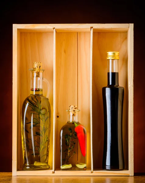Oil and Balsamic Vinegar — Stock Photo, Image