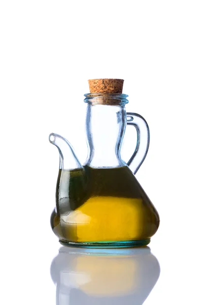 Rustical Bottle Cooking Oil isolated White — Stock Photo, Image