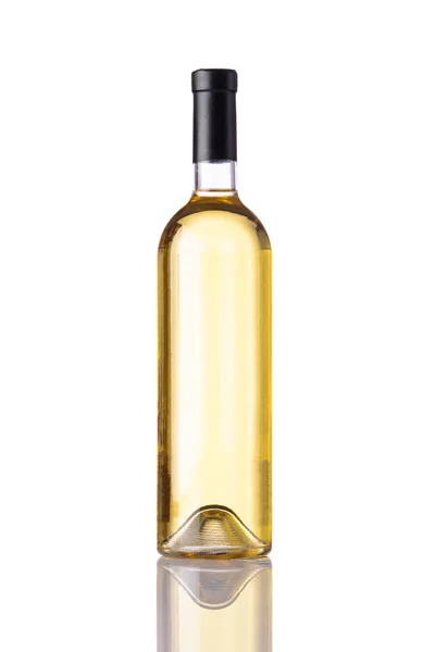 Garrafa de vinho branco isolado — Fotografia de Stock