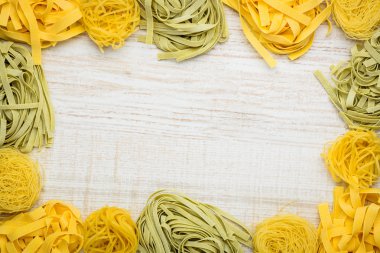 Tagliatelle makarna kopya alanı çerçeve