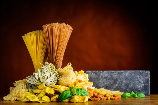 Italian Pasta and Copy Space — Stock Photo, Image