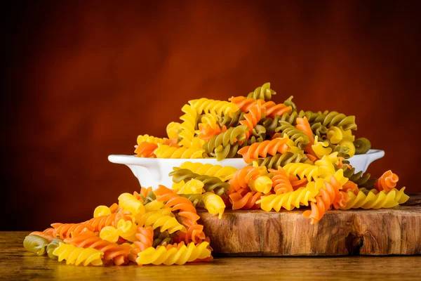 Color Fusilli Doppia Rigatura Pasta — Foto de Stock