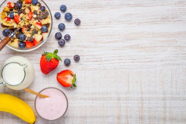 Kopyalama alanı alanı ile müsli Kahvaltı