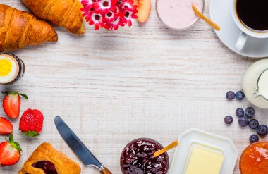 Kopyalama alanı çerçevesinde sağlıklı kahvaltı