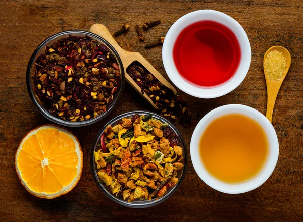 Chá e ingredientes — Fotografia de Stock