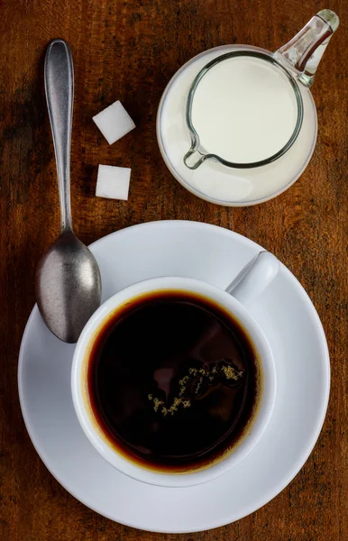 Taza de café y leche — Foto de Stock