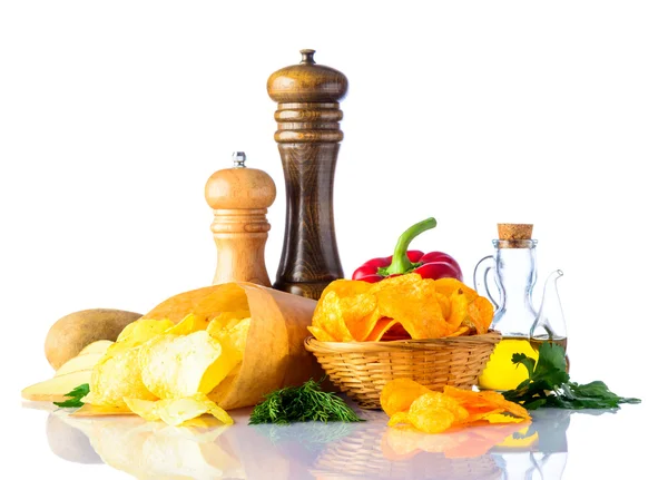 Chips e ingredientes — Foto de Stock