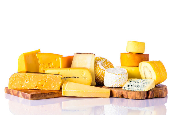 Cheese on White Background