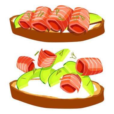 Somonlu avokado tostu.