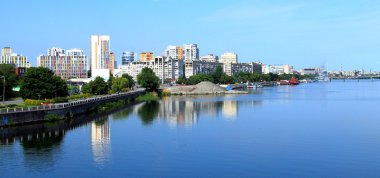 Dnepropetrovsk (Dnepr, Dnipro) Ukrayna, şehir görüntüsü.