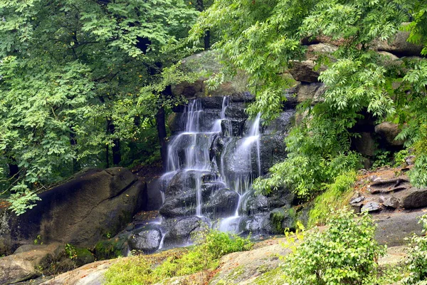 Une Cascade Pittoresque Coule Sur Une Petite Rivière Parmi Les — Photo