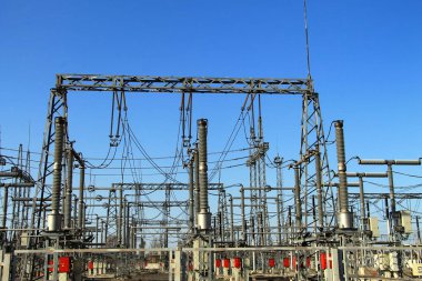 Ukrayna 'daki elektrik santrali. Rus füzeleri savaş sırasında Ukrayna enerjisine saldırıyor. Kapatma, elektrik tasarrufu, ışık. Dnipro Ukrayna 'da elektrik santrali