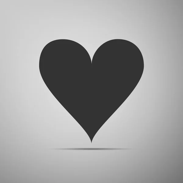 Ícone de coração no fundo cinza. Adobe ilustrador — Vetor de Stock