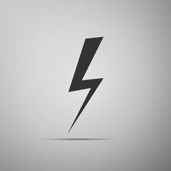 Lightning bolt on grey background. Adobe illustrator — Stock Vector