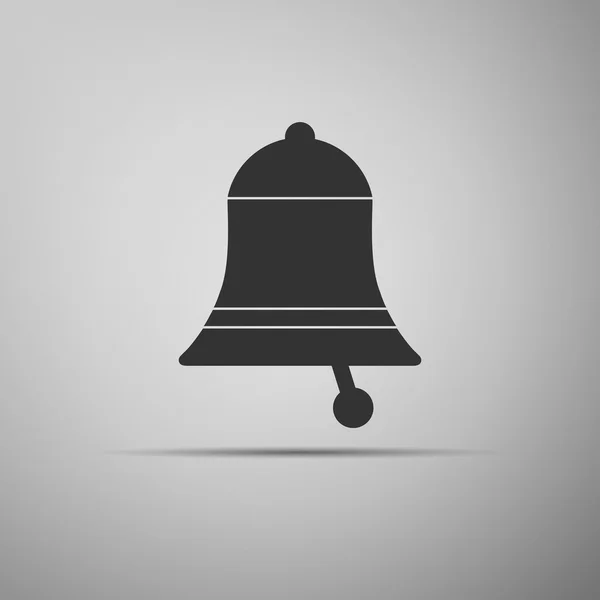 Icono de campana sobre fondo gris. Adobe ilustrador — Vector de stock