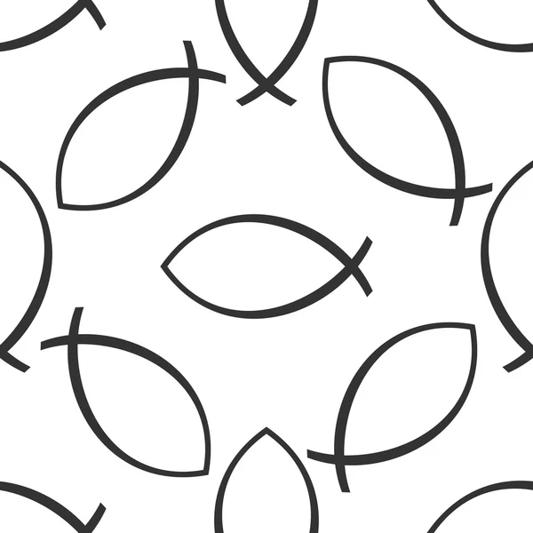 Hıristiyan balık simgesi desen beyaz arka plan üzerinde. Adobe Illustrator
