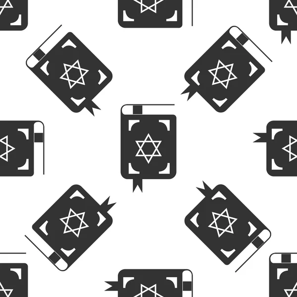 Jewish torah book icon pattern on white background. Adobe illustrator — Stock Vector