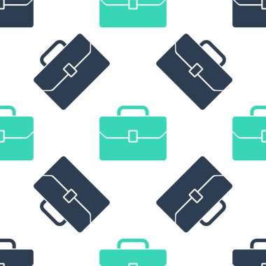 Yeşil Evrak Çantası simgesi beyaz arkaplanda izole edilmiş kusursuz desen. İş ilanı. İş portföyü. Vektör.