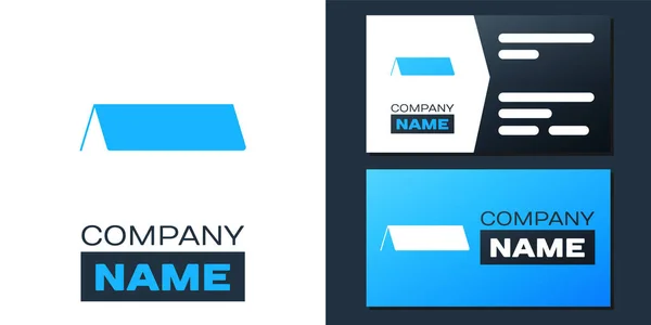 Logotyp Leeres Papiertischkartensymbol Isoliert Auf Weißem Hintergrund Zeltkartensymbol Logo Design — Stockvektor
