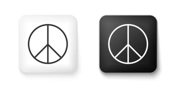 Черно Белый Знак Мира Значок Изолирован Белом Фоне Символ Мира — стоковый вектор