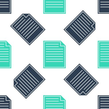 Yeşil Belge simgesi beyaz arkaplanda izole edilmiş kusursuz desen. Dosya simgesi. Kontrol listesi simgesi. İş konsepti. Vektör.