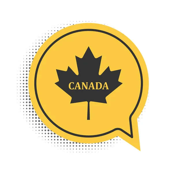 Μαύρο Καναδικό Φύλλο Σφενδάμου Όνομα Της Πόλης Εικόνα Του Καναδά — Διανυσματικό Αρχείο